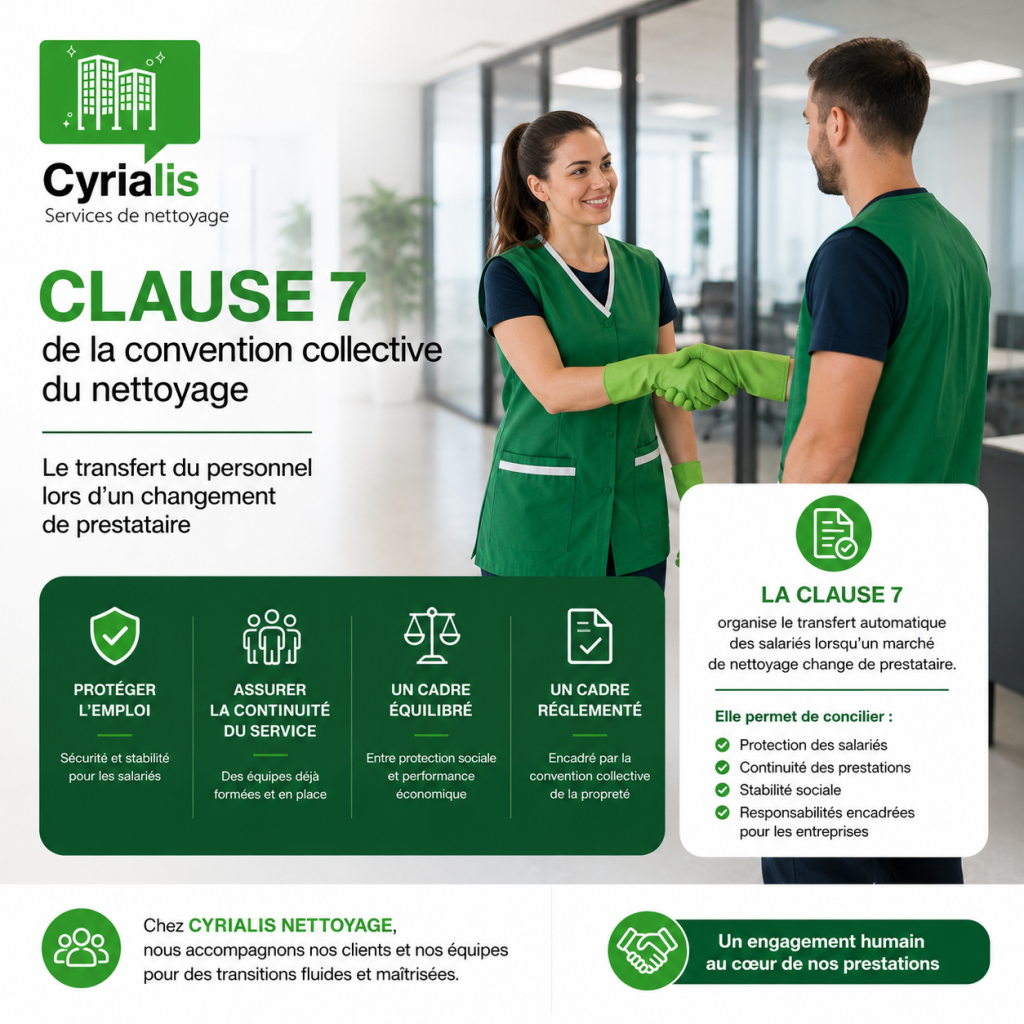 Clause 7 convention collective Entreprise de nettoyage Cyrialis Beauvais